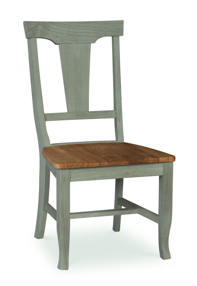 Vista Collection Panel Back Chair in Hickory& Stone