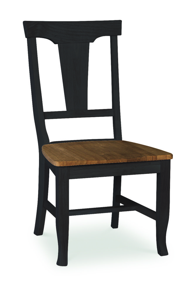 Vista Collection Panel Back Chair in Hickory & Coal