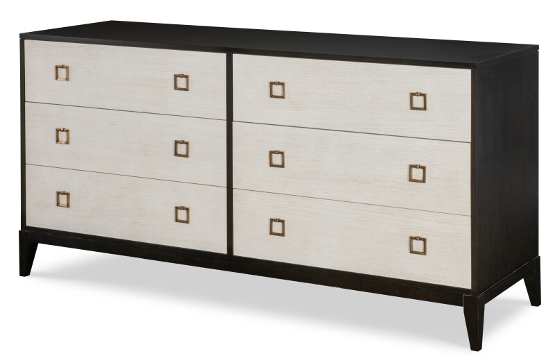 CR1-201-V1 - Stocked Details Six Drawer Low Dresser
