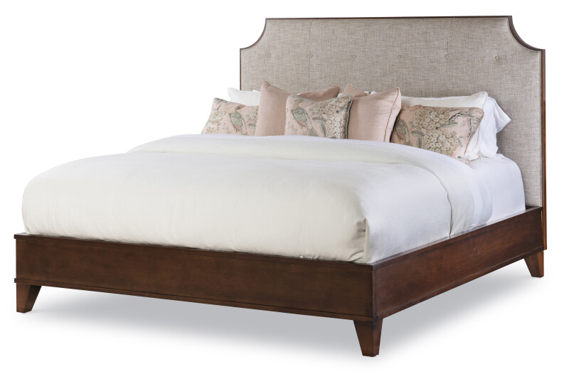 CR9-105-CW-60 - Details Burbank Wood Trim Uph Bed - Cal King 6/0