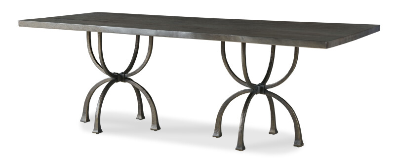 CR9-1-108-G-974 - 108" Guan Slab Dining Table - Mottled Bronze Base