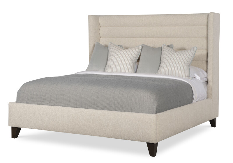 CR9-122K - Details Fully Uph Wing Medium H.B. Bed - King 6/6