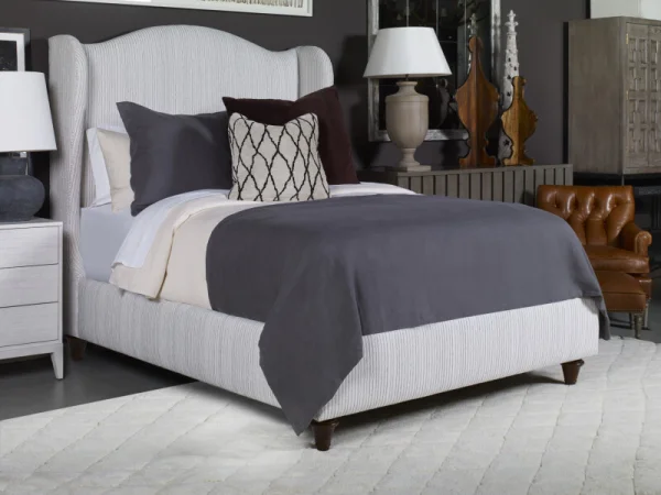 CR9-122Q - Details Fully Uph Wing Medium H.B. Bed - Queen 5/0 - Image 3
