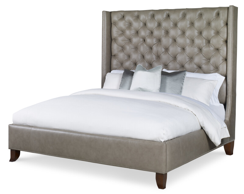 CR9-123K - Details Fully Uph Tall H.B. Wing Bed - King 6/6