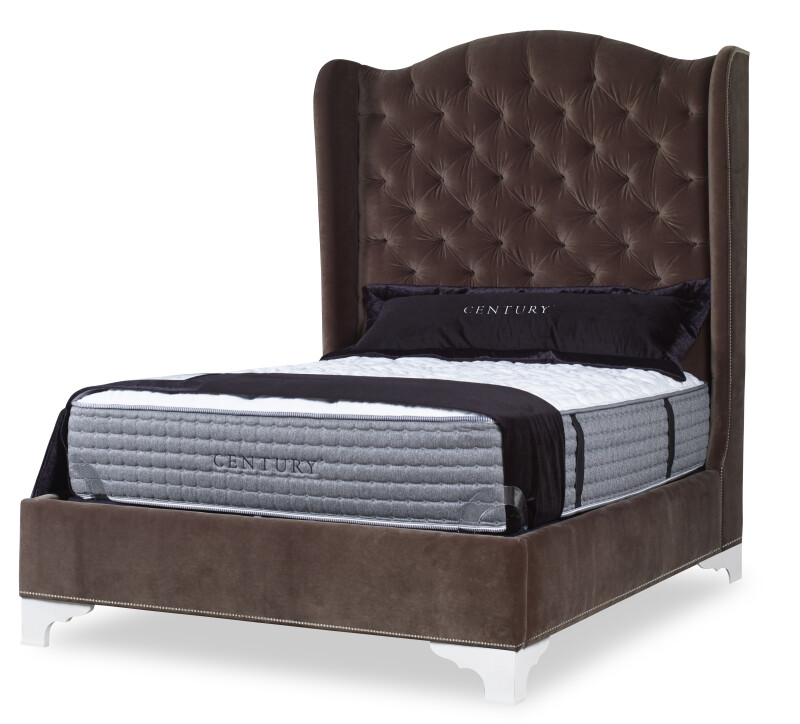 CR9-123Q - Details Fully Uph Wing Tall H.B. Bed - Queen 5/0