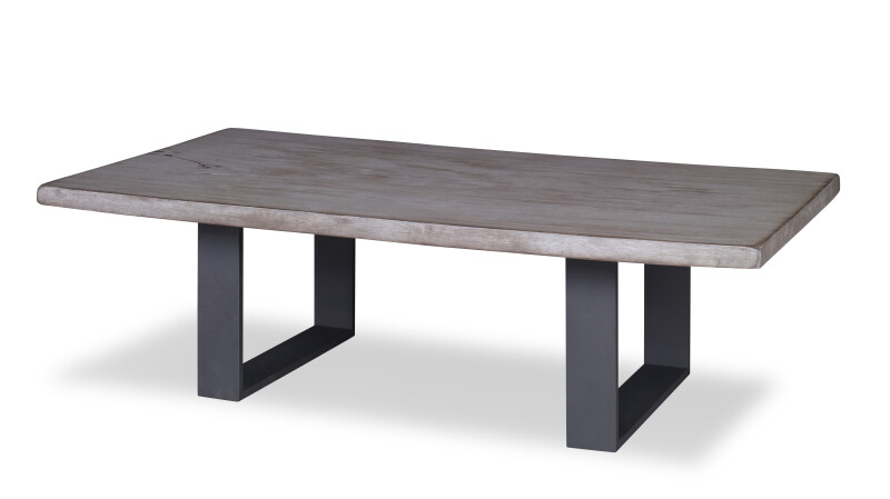 CR9-2-48-G-921 - 48" Guan Slab Cocktail - Oiled Bronze Strap Base