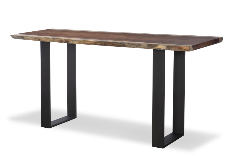 CR9-3-72-G-941 - 72" Guan Slab Console-Oiled Bronze Strap Base