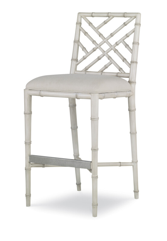 CT2008B-AW-FL - Brighton Bar Stool-Antique White/Flax