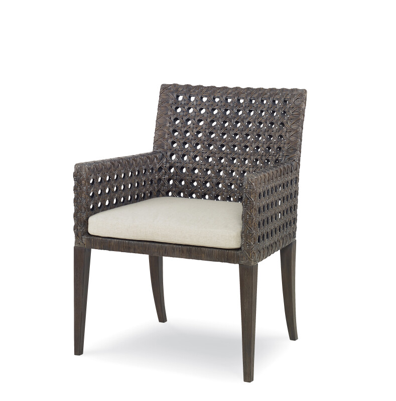 CT4001A-MK-FL - Litchfield Arm Chair-Mink Grey/Flax