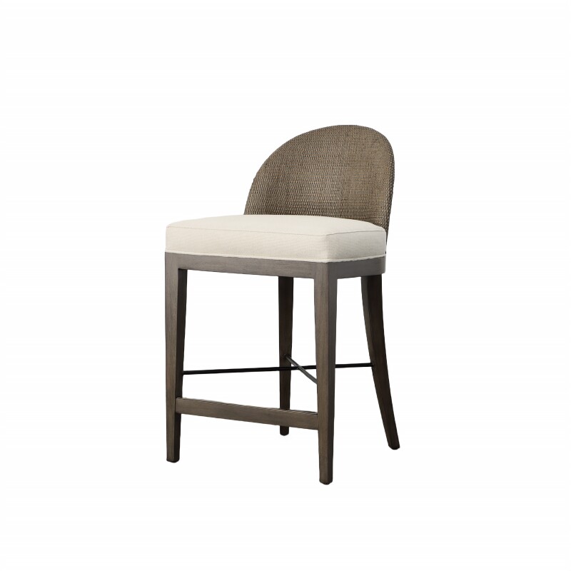 CT4004C-MK-FL - Tybee Counter Stool-Mink Grey/Flax