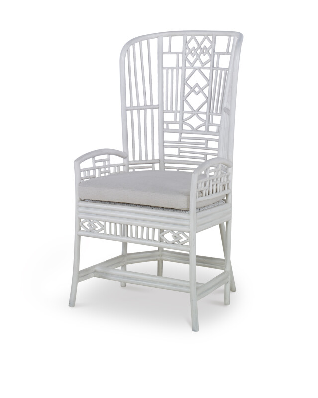 CT6013-CN - Riviera Desk Chair - White/Flax