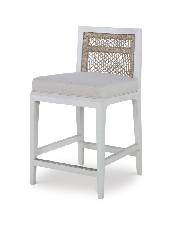 CT6017C-CN - Pasadena Counter Stool - White/Natural/Flax