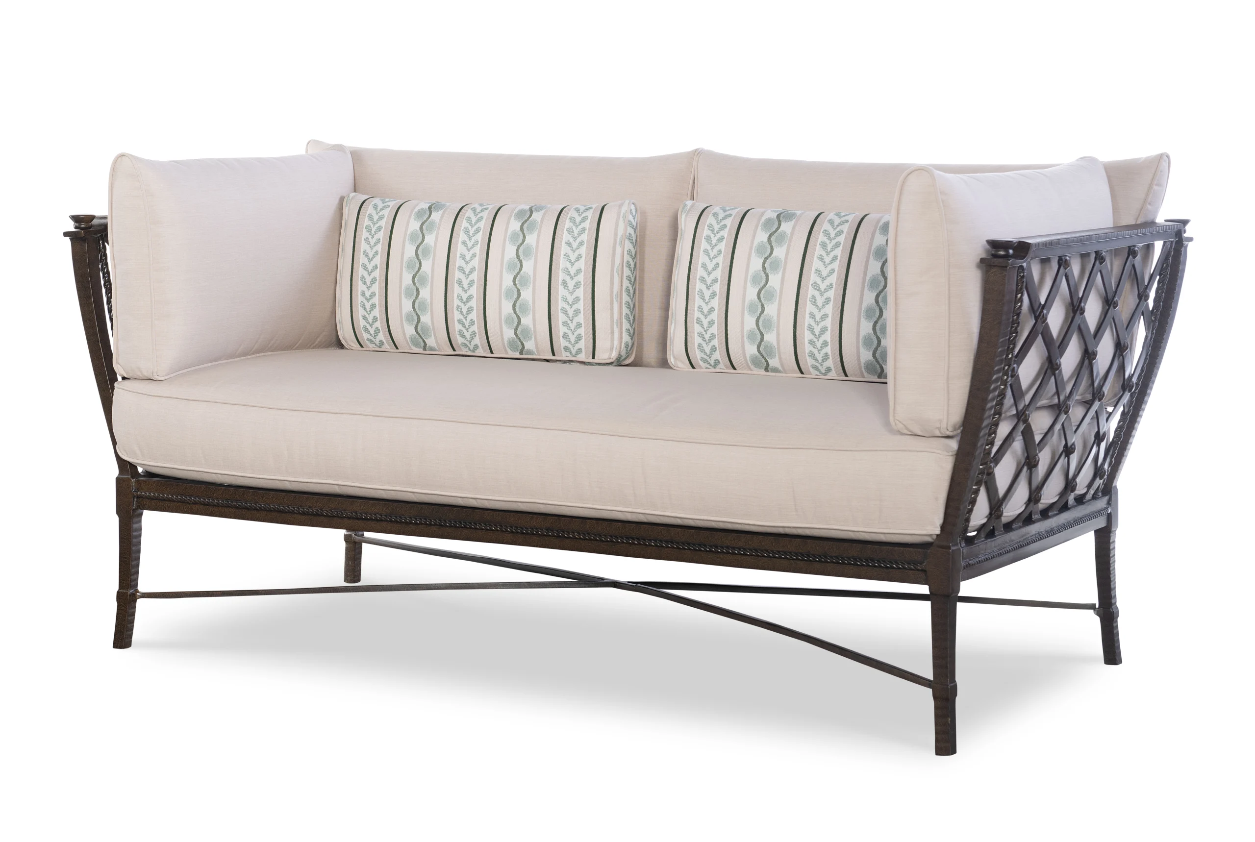 D12MB-42-9 - Andalusia Metal Back Loveseat