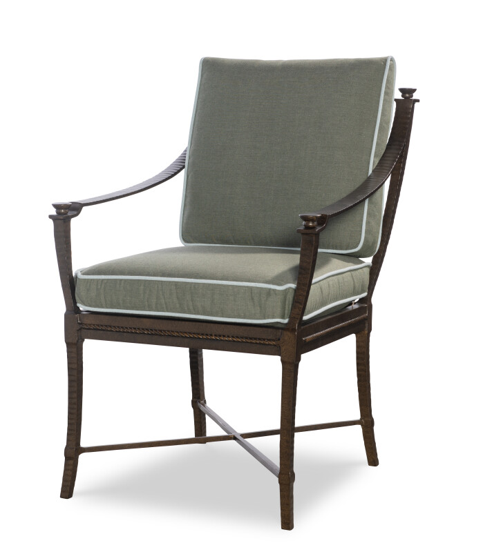 D12MB-54-9 - Andalusia Metal Back Dining Arm Chair