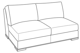 ES9-1327-82 - Austin Armless Love Seat