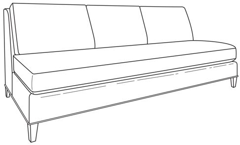 ES9-1339-92 - Savannah Armless Sofa