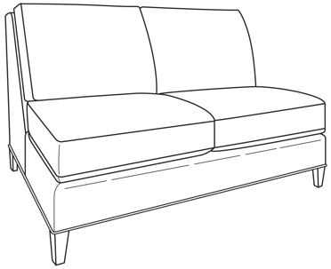 ES9-1340-82 - Jordan Armless Love Seat