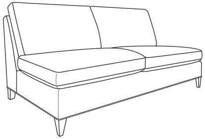ES9-1341-82 - Hartford Armless Love Seat