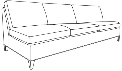 ES9-1341-92 - Hartford Armless Sofa