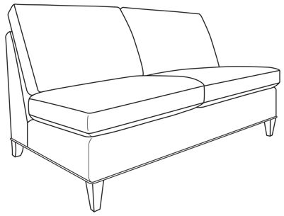 ES9-1342-82 - Logan Armless Love Seat