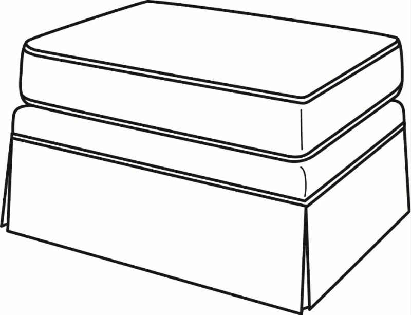 ESN216-12SK - Del Mar Skirted Ottoman