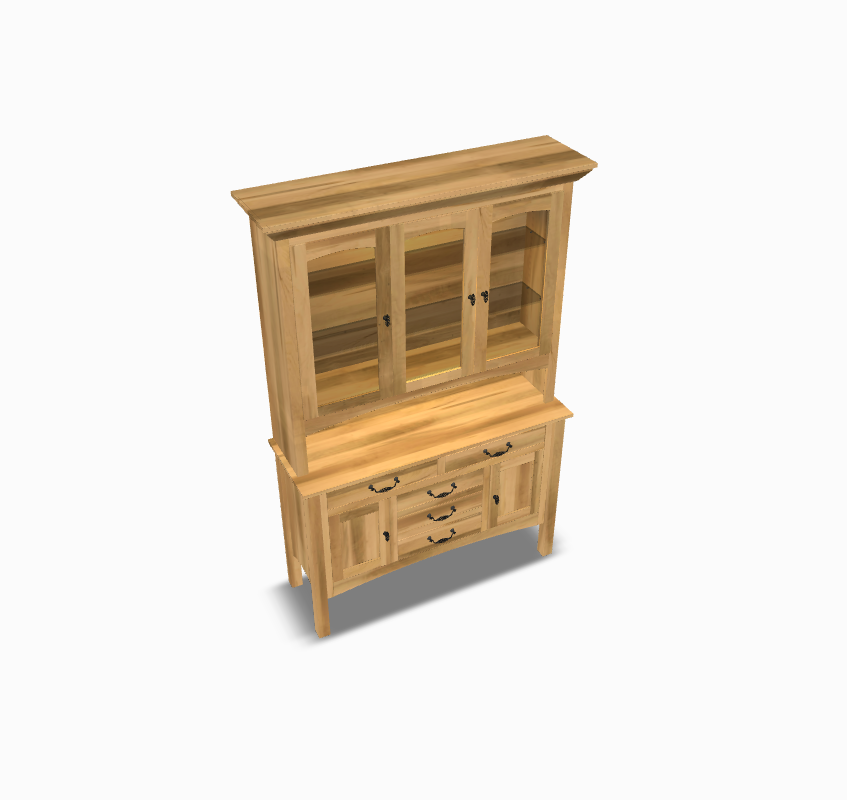 Highland Hutch (Top Piece)15"D x 57"W x 48"H