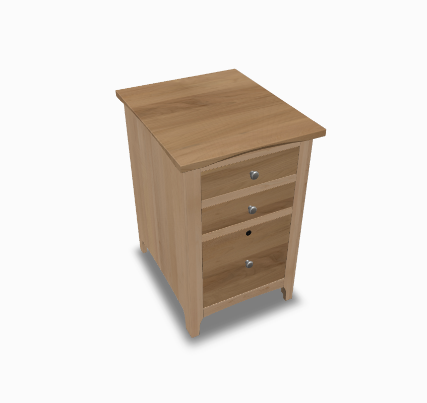 Atwood File Cabinet Elm (Top & Drawers)/Maple