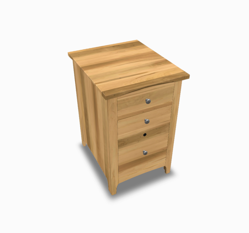 Atwood File Cabinet Wormy Maple