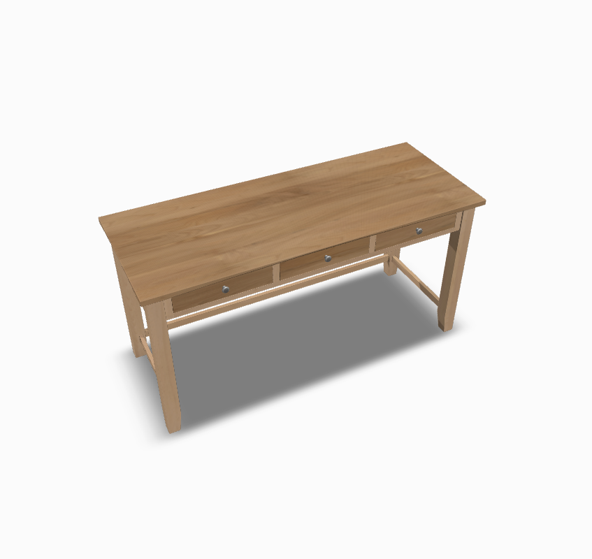 Atwood Writing Desk Elm (Top & Drawers)/Maple