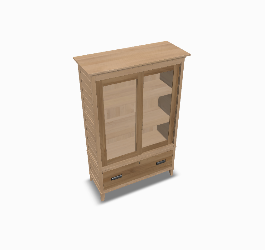 Brentwood Bookcase(With Lock) Elm (Doors & Drawers)/Maple