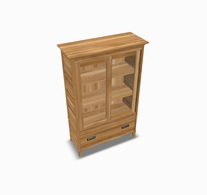 Brentwood Bookcase(No Lock) White Oak