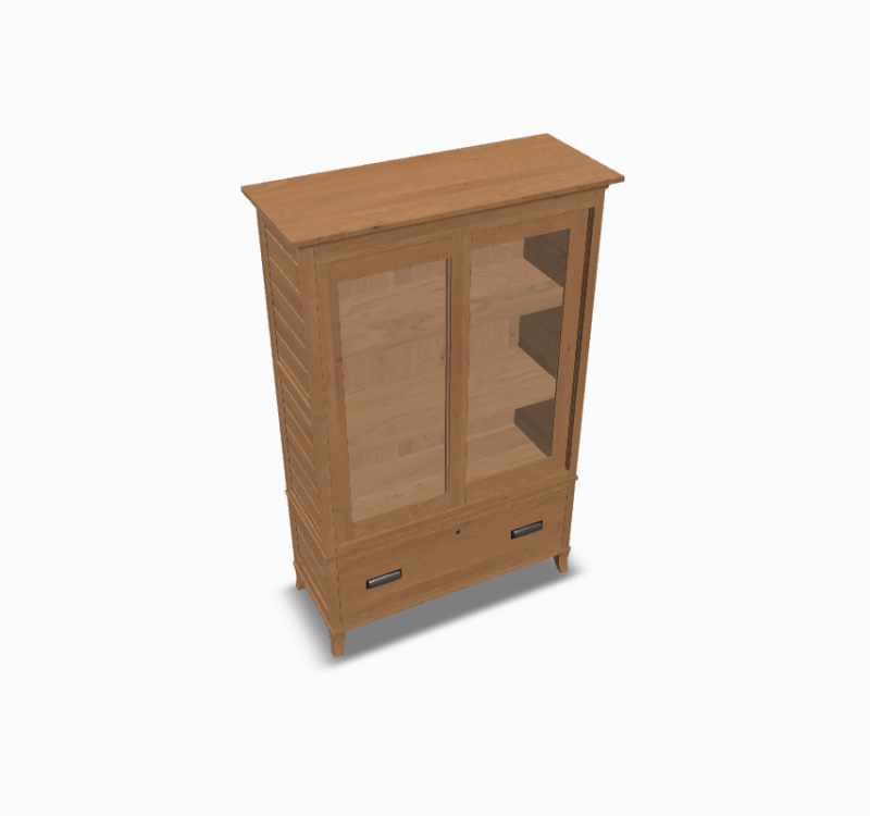 Brentwood Bookcase(With Lock) Rustic Cherry
