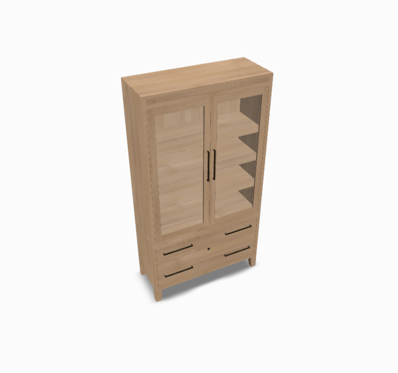 Oxford Bookcase(With Lock) Maple