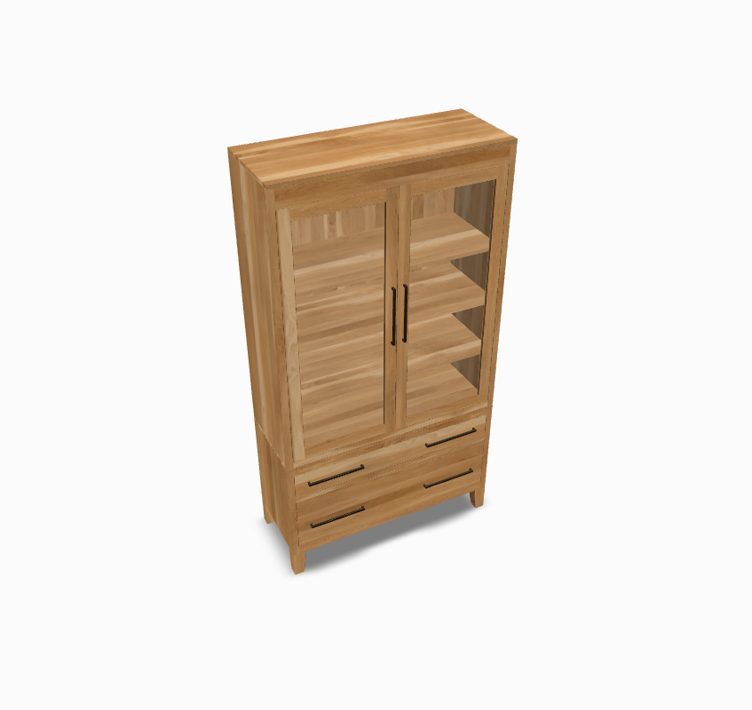 Oxford Bookcase (No Lock) White Oak