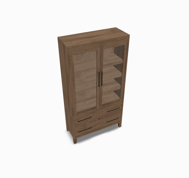 Oxford Bookcase(With Lock) Walnut