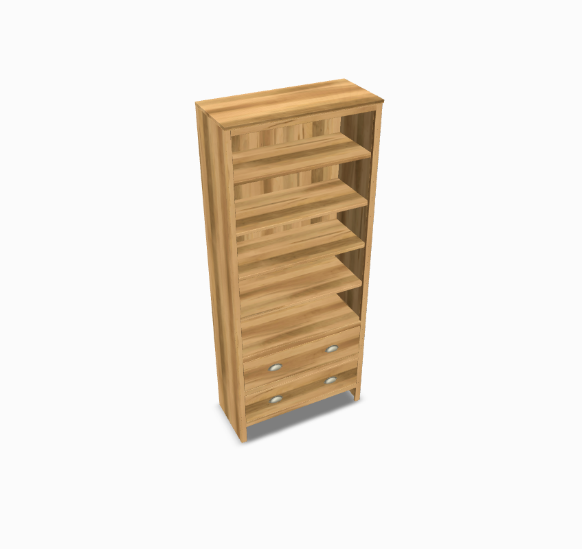 Odessa Bookcase Large Wormy Maple