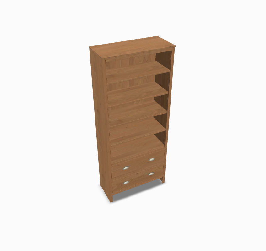 Odessa Bookcase Large Rustic Cherry