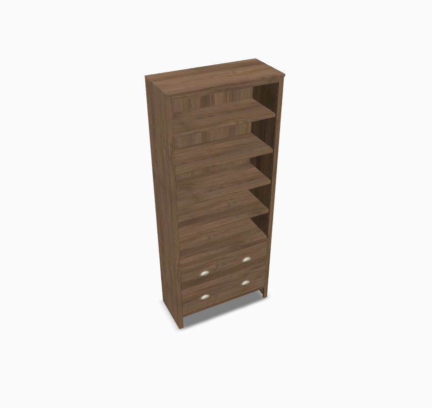 Odessa Bookcase Large Walnut