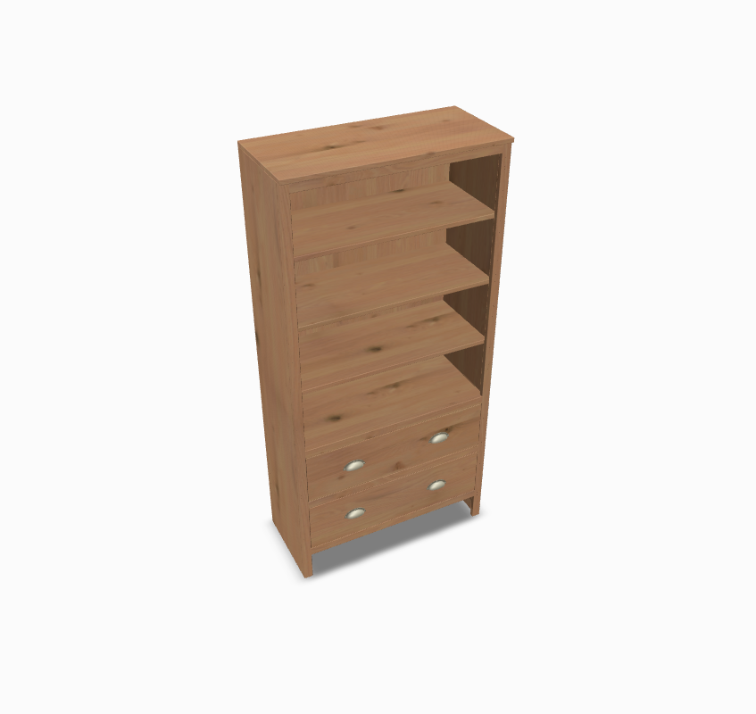 Odessa Bookcase Small Rustic Oak