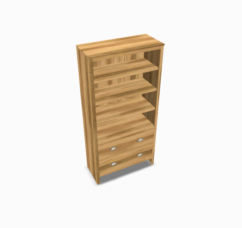 Odessa Bookcase Small Wormy Maple