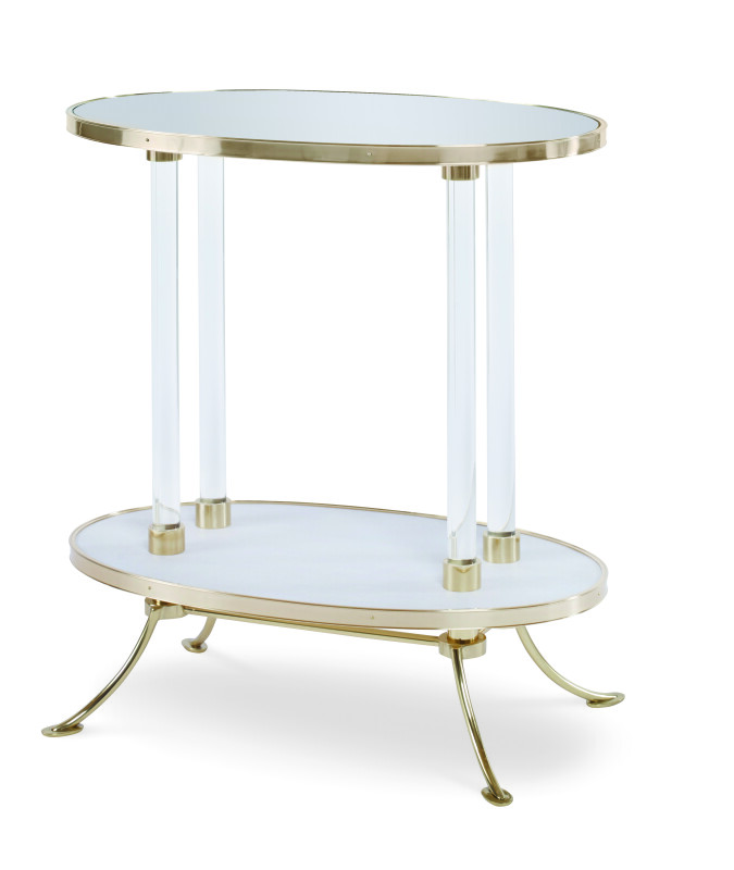 I39-626 - Juliet Cigarette Table With Plain Mirror