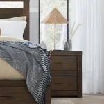 Modern Loft 2 Drawer Nightstand W/ Power IML-450-BRN-2 - Image 3