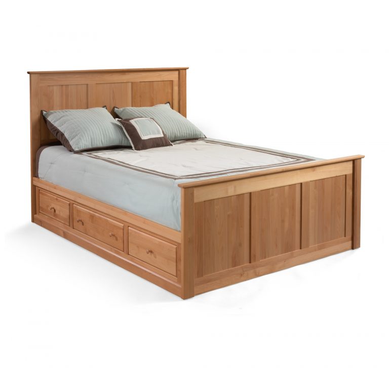 Storage Beds Chest Bed - Low Storage & Tall Footboard - Lowwithblankpedestal