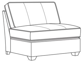 LR-7600-11X - Leatherstone Armless Chair N Half