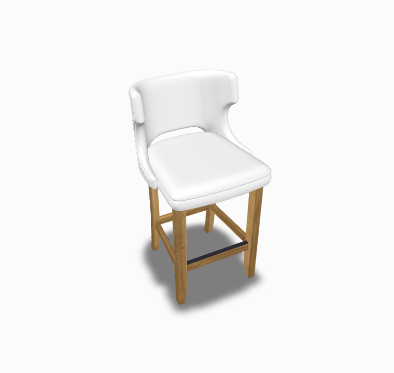 Luca Barstool 24" Stationary Barstool