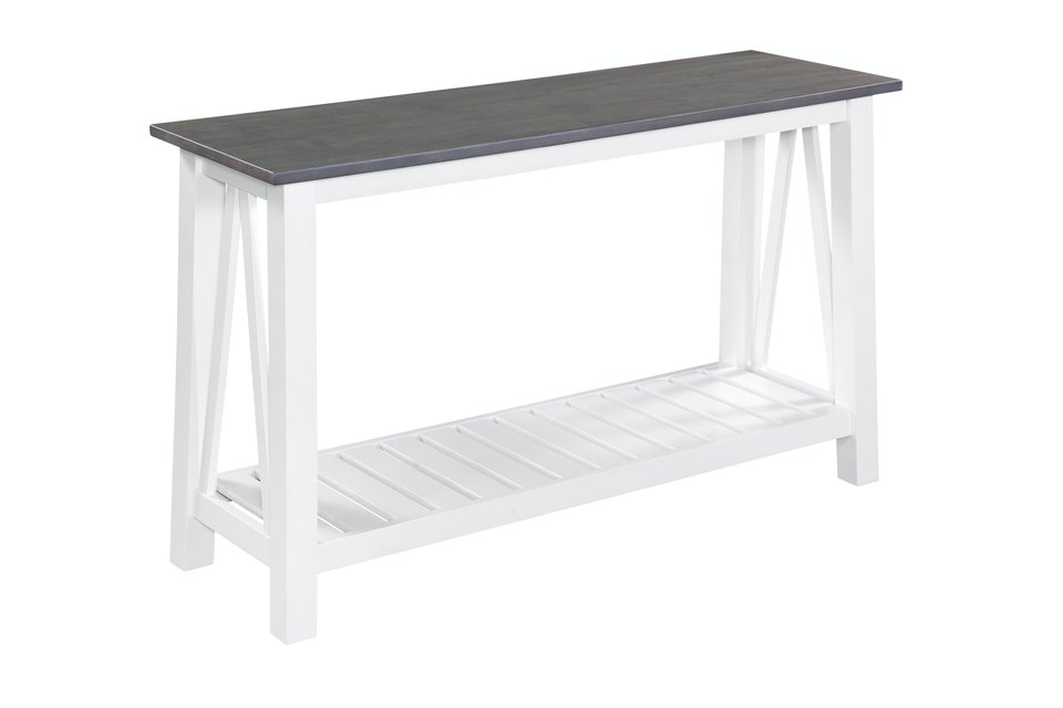 Home Accents - Surrey Sofa Table in Heather Gray and White