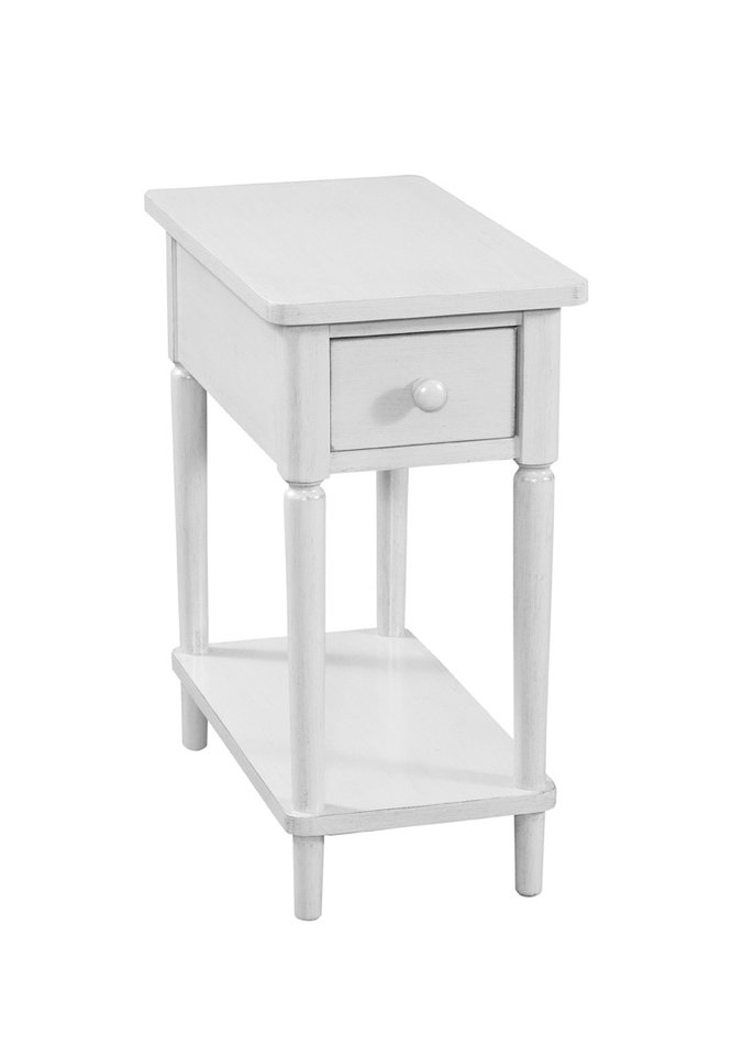 Destinations Collection - Narrow Side Table in Pure White