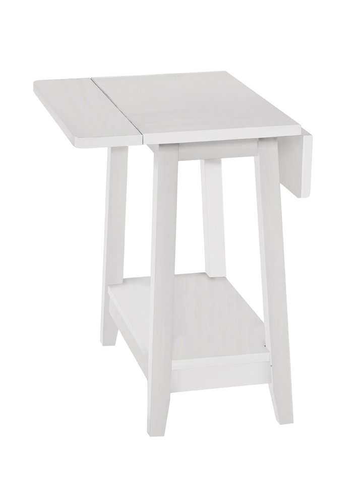 Destinations Collection - Drop Leaf Side Table in Pure White