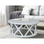 Home Accents - Ceylon Round Coffee Table in White - Image 5