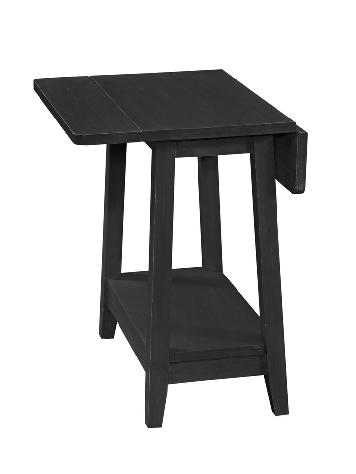 Destinations Collection - Drop Leaf Side Table in Black